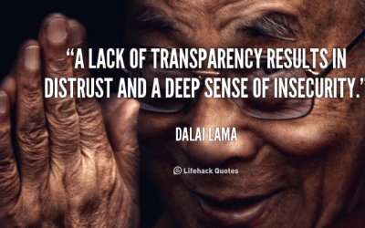 Courageous Leadership requires transparency