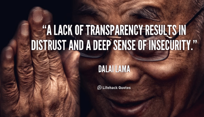 courageous leadership requires transparency